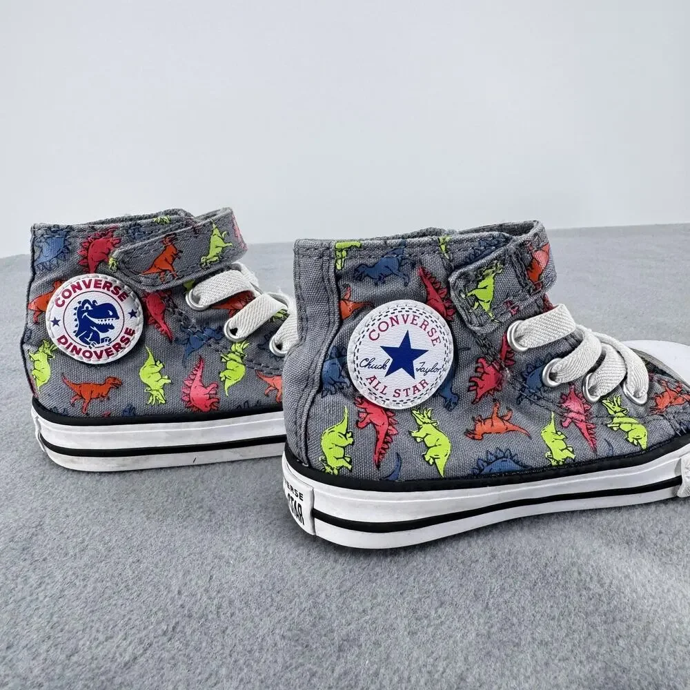 Converse Chuck Taylor Dinoverse Shoes Toddler Size 6 Dinosaur High Top 766202C‎